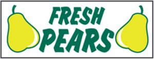 Item No P8PEARFR "Fresh Pears" Banner