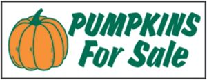 Item No P8PUM4SALE "Pumpkins For Sale" Banner