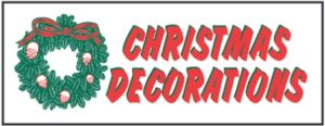 Item No P8XMSDEC "Christmas Decorations" Banner